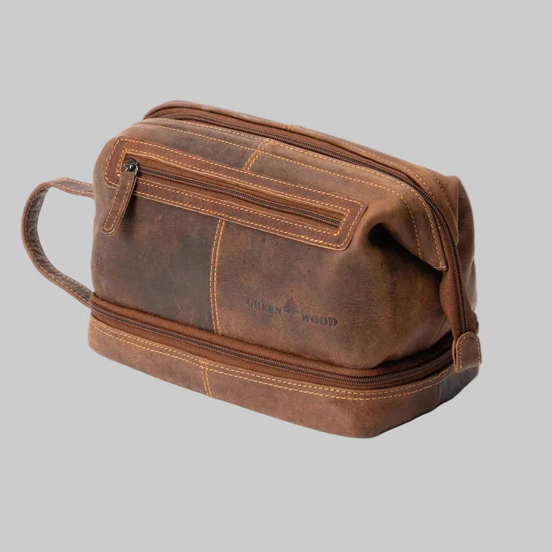 Greenwood Leather Travel Toiletry Bag-7