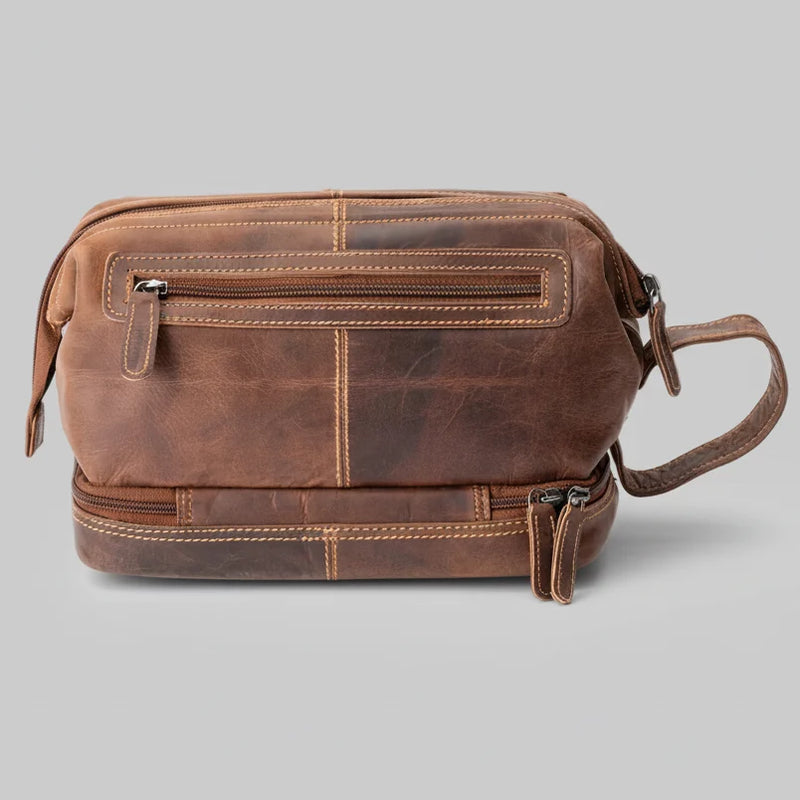 Greenwood Leather Travel Toiletry Bag-2