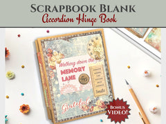 CrafTreat Scrapbook Blanks - Libro de acordeón con bisagras para manualidades - Papel Kraft-1