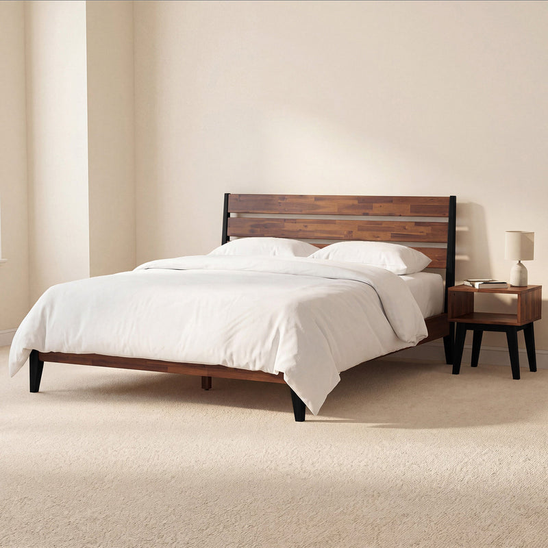 [Buy 1 Get 1] Emery Solid Wood Bed Frame & Nightstand-2
