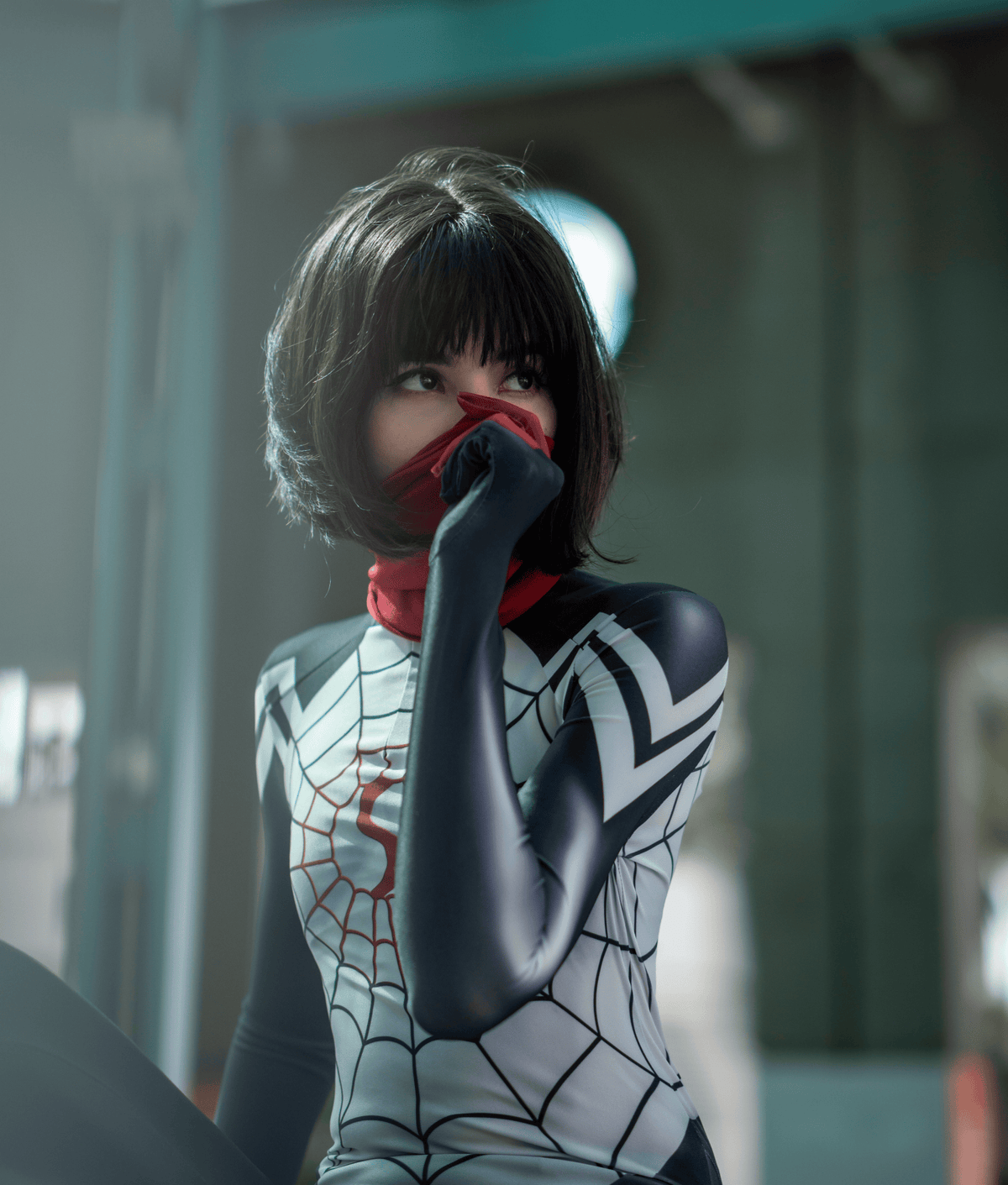 [Inventory Clearance] Super Hero Spider Cindy Cosplay Full Bodysuit Halloween Costume Zentai-3