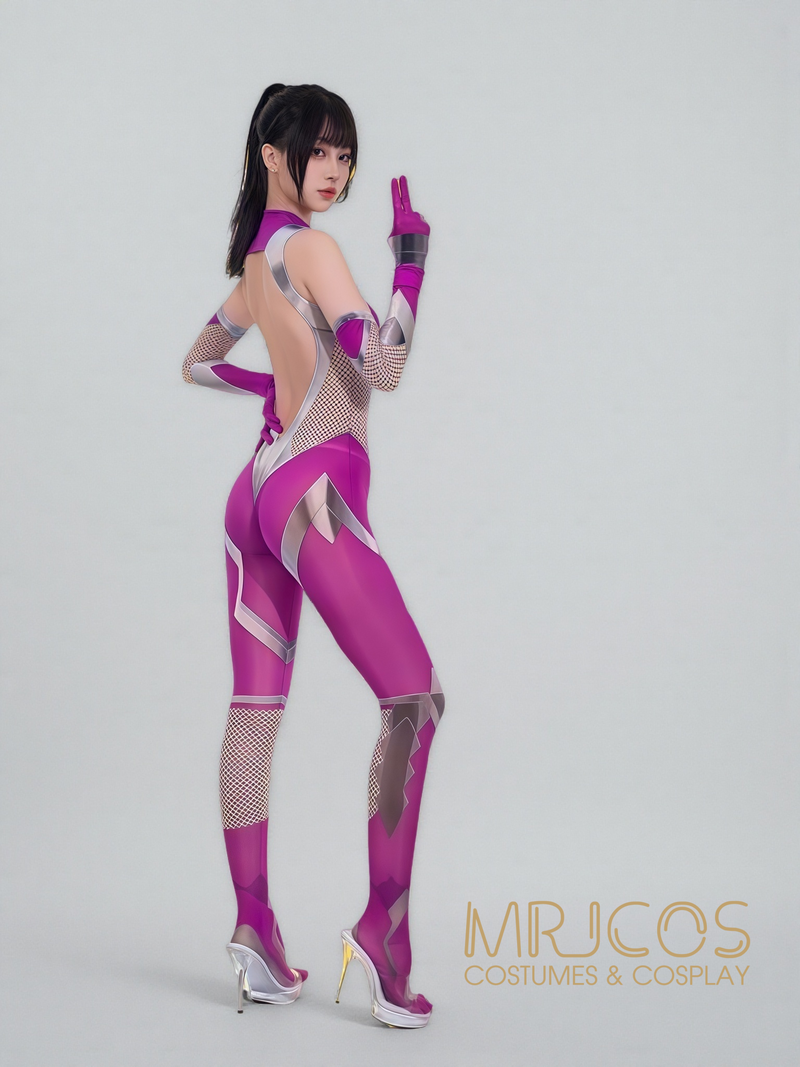 Cyber-Fantasy 10D Ultra-Sheer Bodystocking – Anime Inspired Digital Print-5