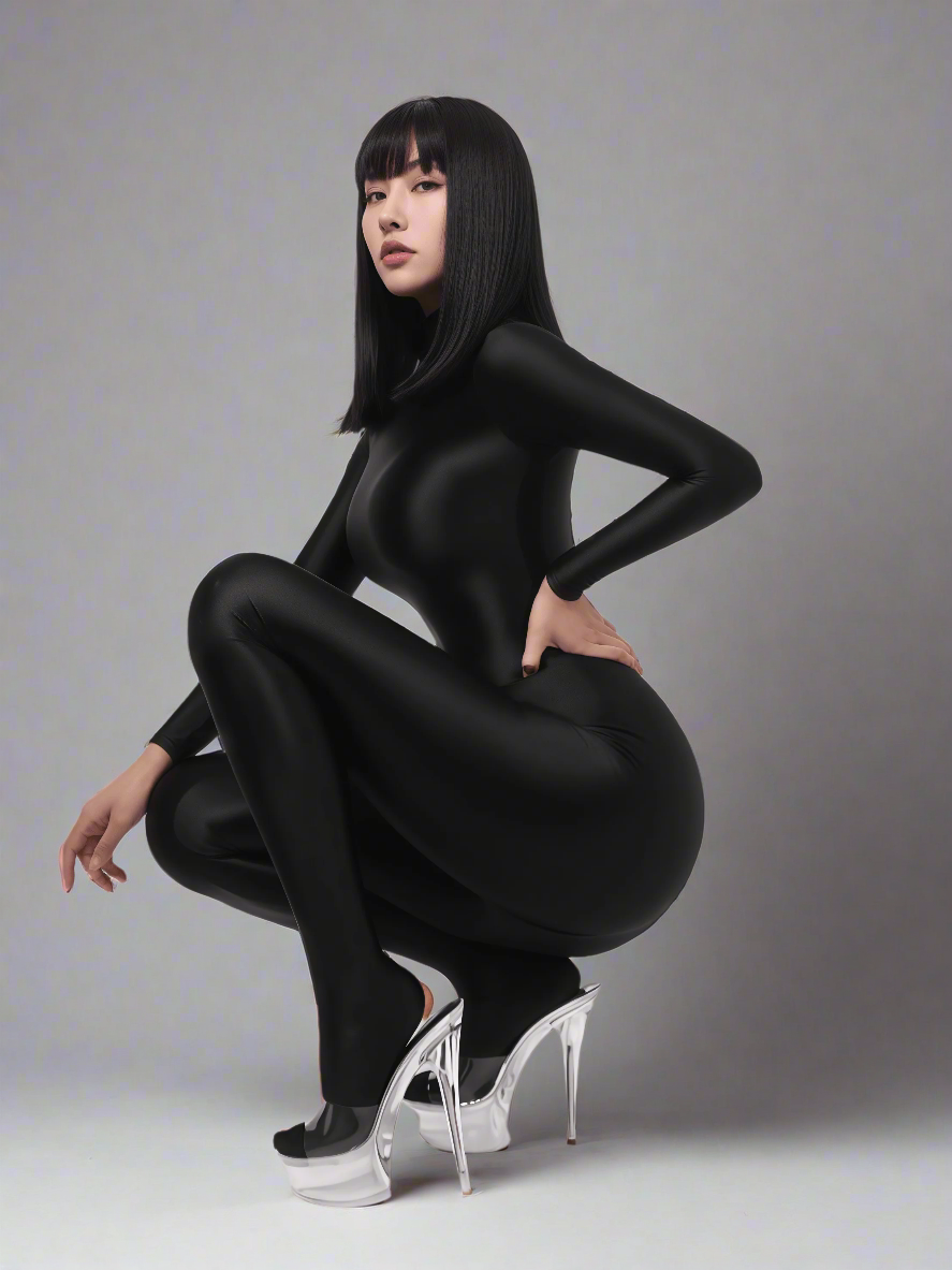 Spandex Nylon Full Bodysuit Back Zipper Zentai Shinny Cosplay Jumpsuit-3
