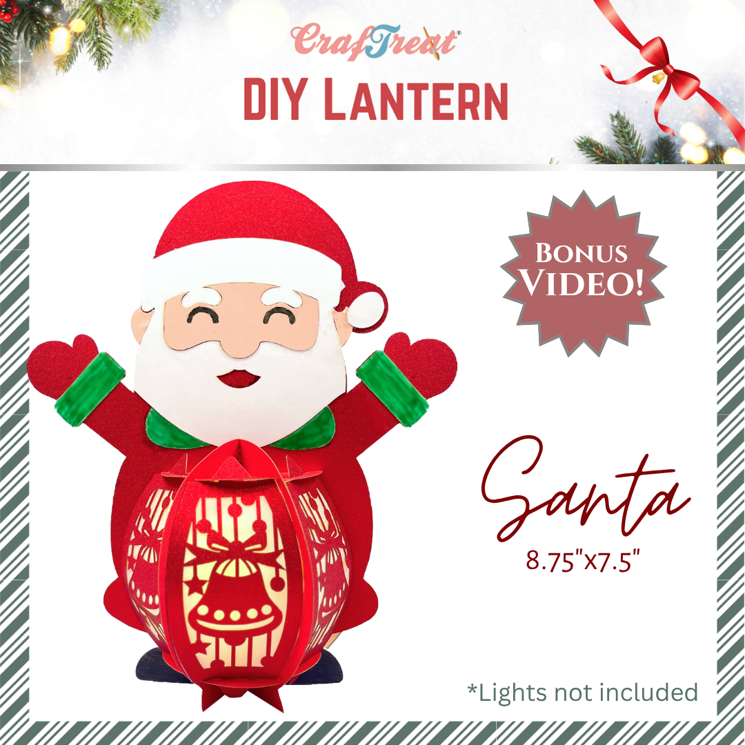 Lanternes en papier CrafTreat à faire soi-même - Père Noël-9