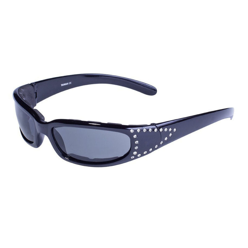 Global Vision Marilyn 3 Women’s Rhinestone Motorcycle Sunglasses. Padded Bling Riding Glasses-2