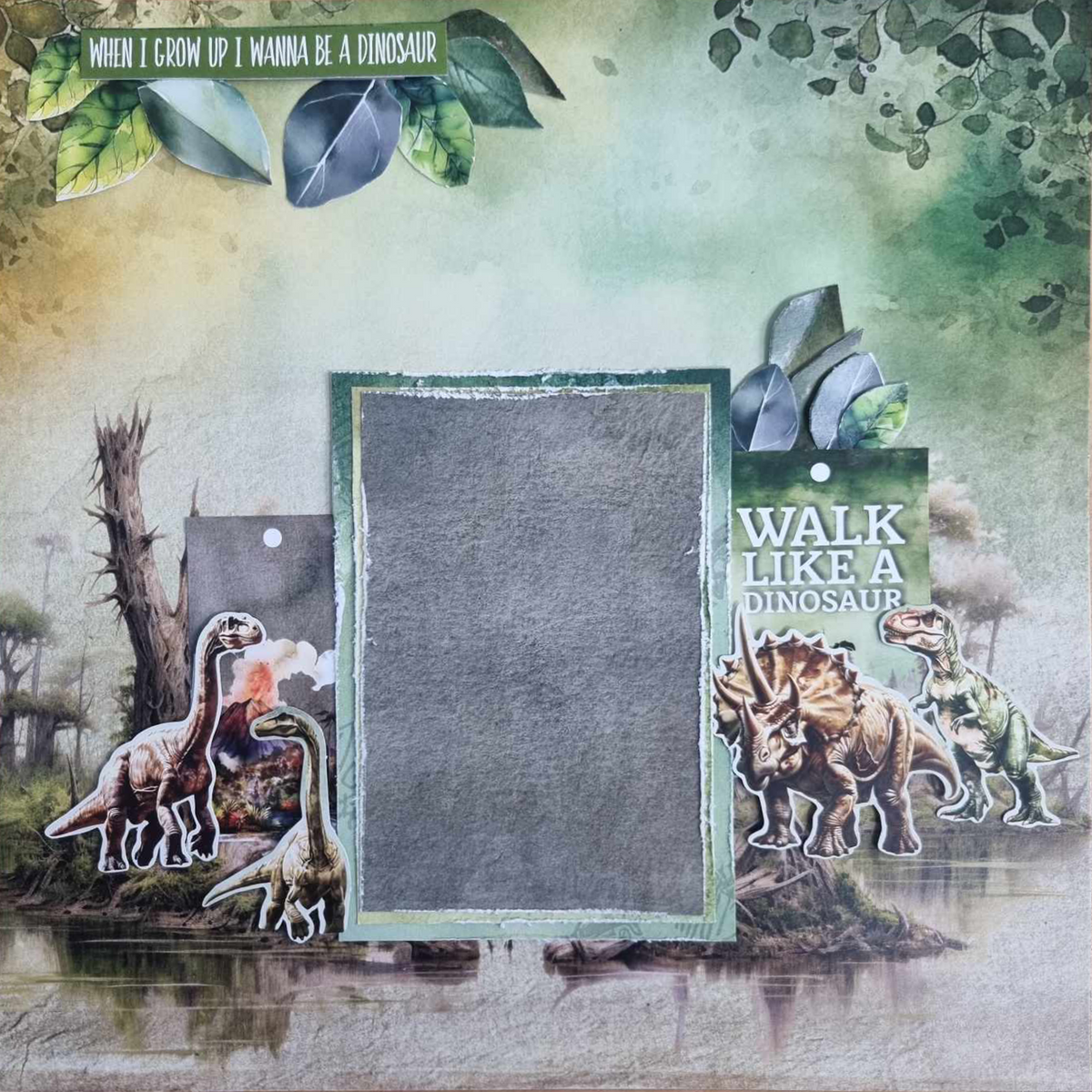 3Quarter Designs Dino Park - 12x12 Design Paper & Diecuts Set Mini Collection-5