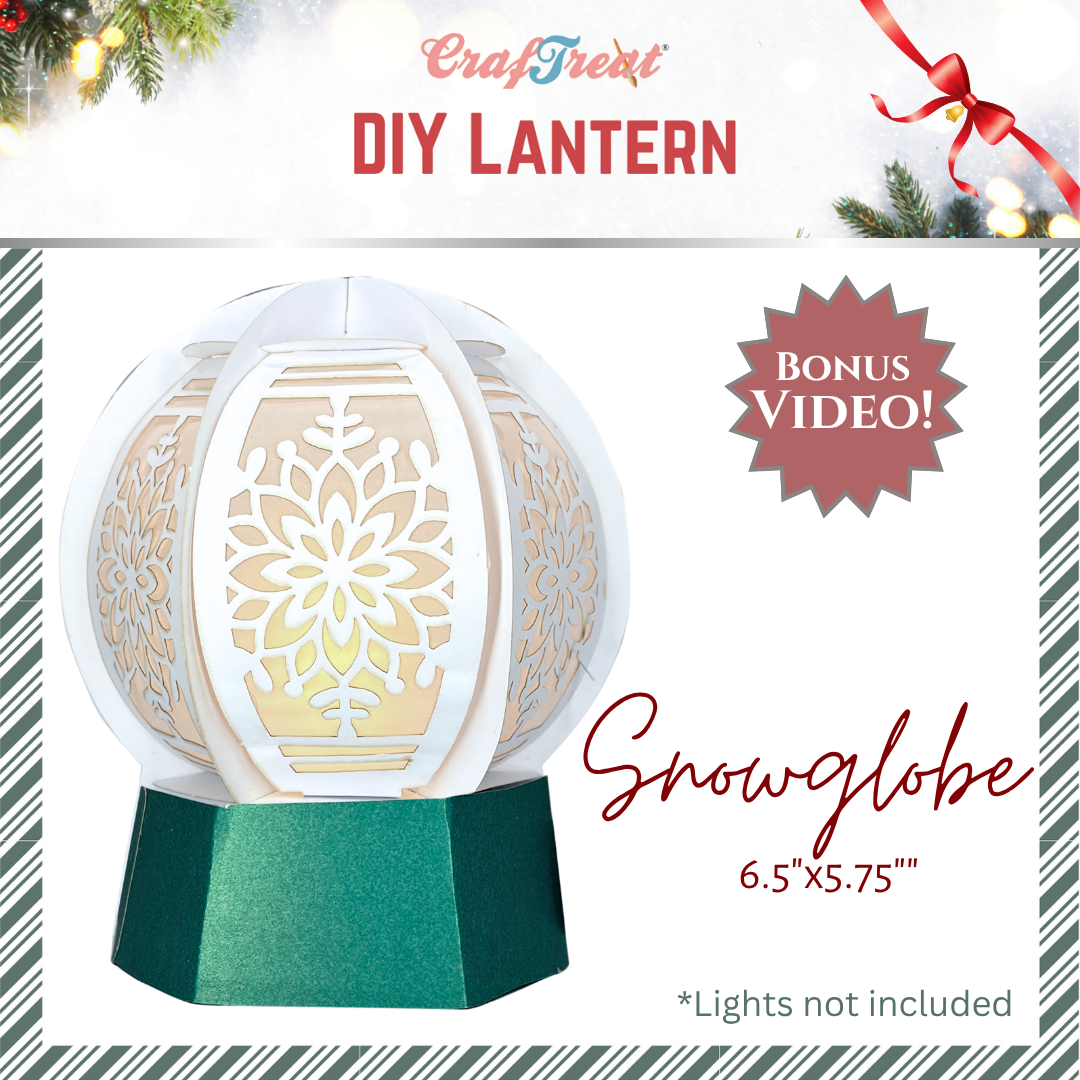 Lanterne en papier DIY CrafTreat - Boule à neige-10
