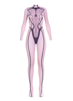 Anime Superhero Eve 10D Sheer Bodystocking - Ultra-Thin Cosplay Lingerie-8