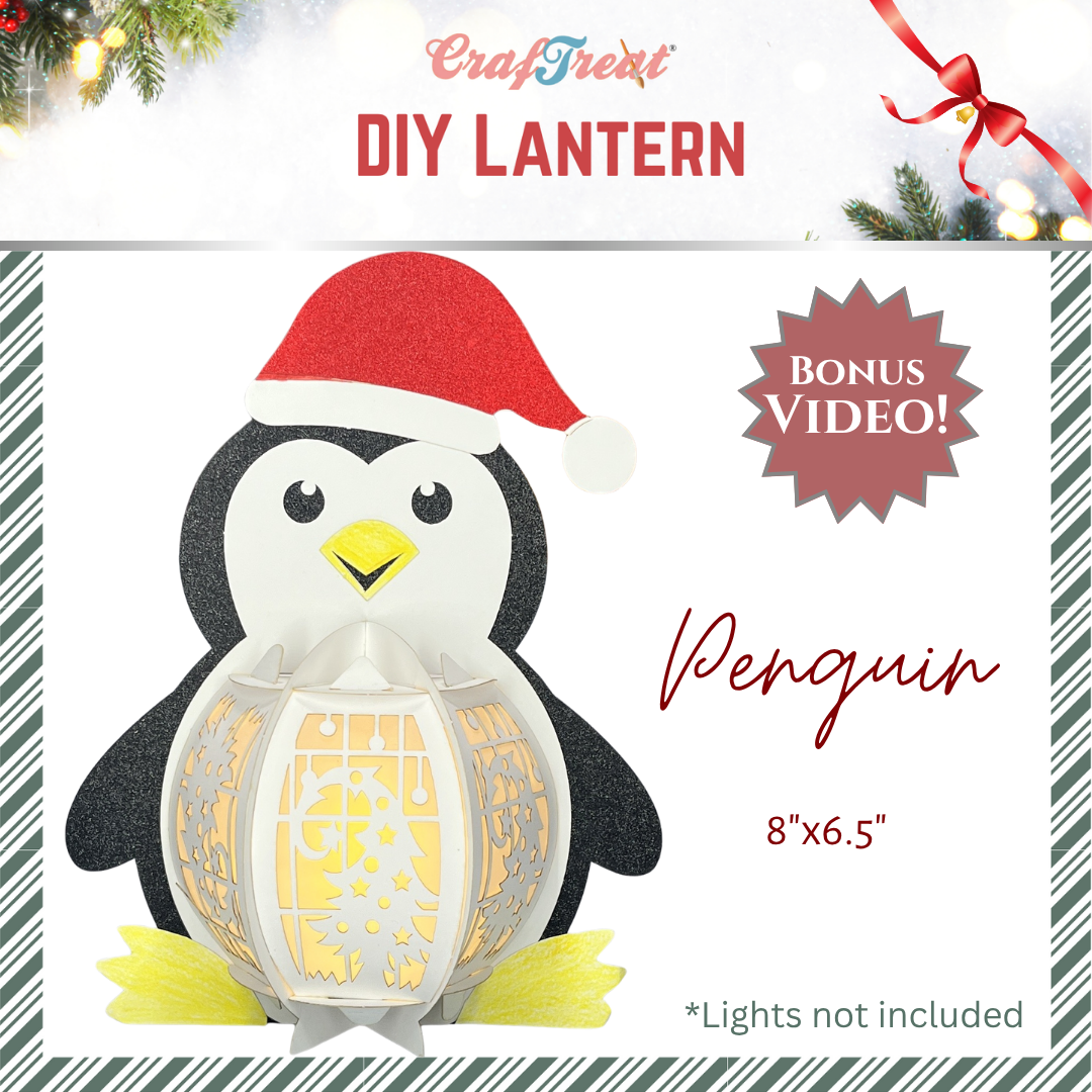 Lanternes en papier à faire soi-même CrafTreat - Pingouin-9