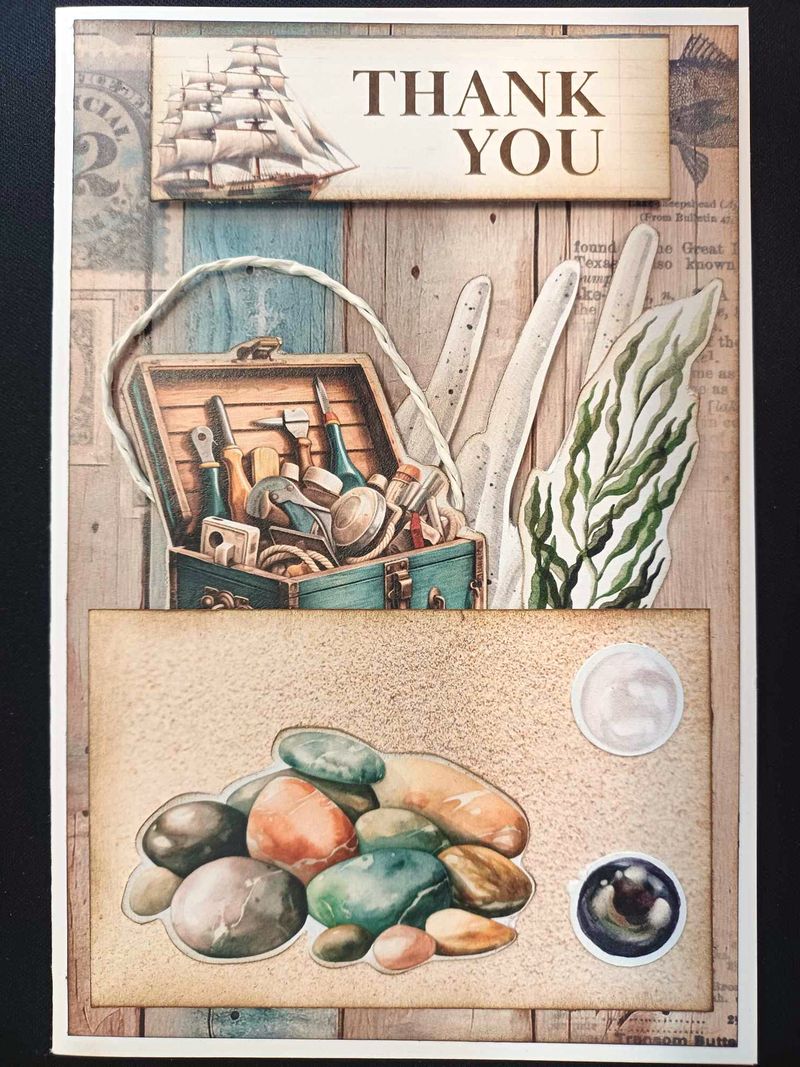 Paquete de tarjetas de 6x4 Maritime Tides de 3Quarter Designs-6