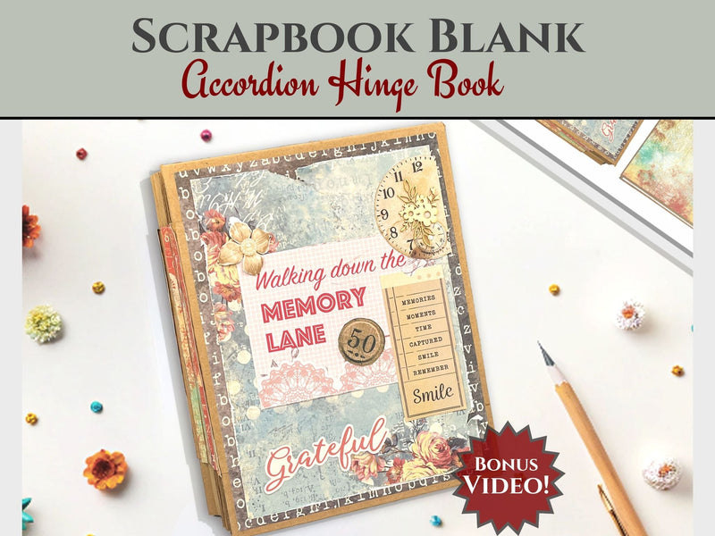 CrafTreat Scrapbook Blanks - Accordion Hinge Book DIY - Black-1