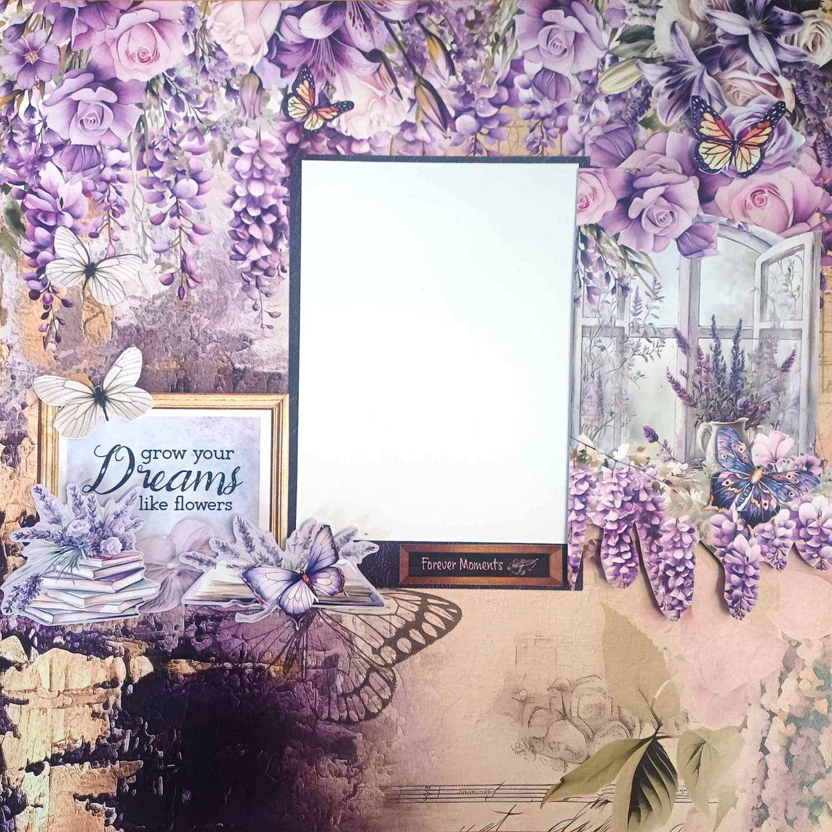 3Quarter Designs Lilac Euphoria 12x12 Design Paper & Diecuts Set-8