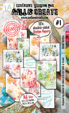 AALL and Create - A6 Design Paper - Vivid Vortex-1