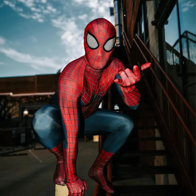 [Inventory Clearance] Super Hero Amazing Spider Cosplay Full Bodysuit Halloween Costume Zentai-2