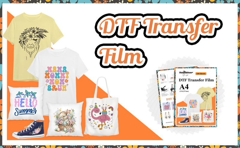 TeckWrap DTF Transfer Film - Single Sided Matte Finish | 100 Sheets-1