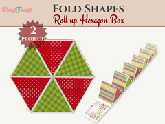 CrafTreat Scrapbook Hexagon Roll up - White 2pcs-1
