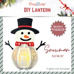 CrafTreat Lanternes en papier à monter soi-même - Bonhomme de neige-9