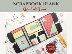 CrafTreat Scrapbook Blanks - Gate Fold Folio - Black Color-1