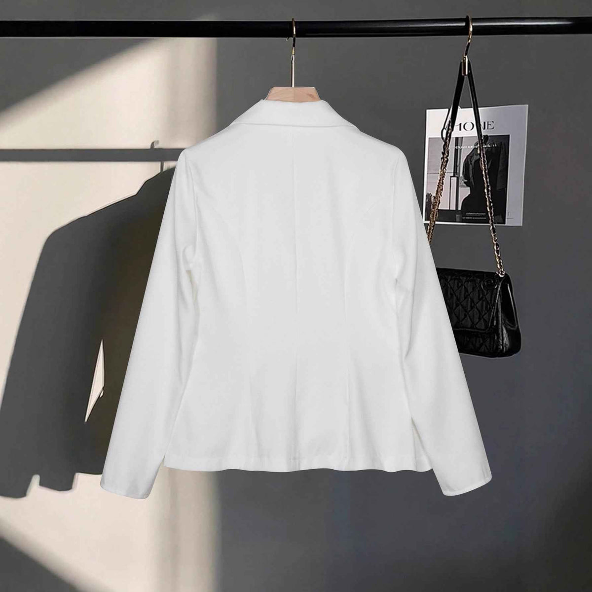 Women's High-End Double-Breasted Cropped Blazer-2
