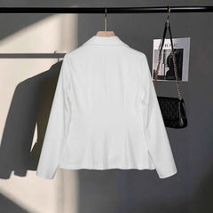 Women's High-End Double-Breasted Cropped Blazer-2