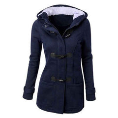 Women's Hooded Cotton-Padded Sweater Coat-5