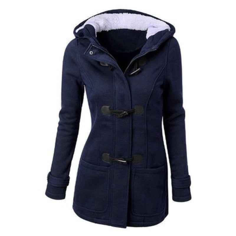 Women's Hooded Cotton-Padded Sweater Coat-5