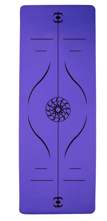 Yoga Mat Posture Line Non-Slip TPE Fitness Mat – Beginner Support &amp; Alignment Guide-12