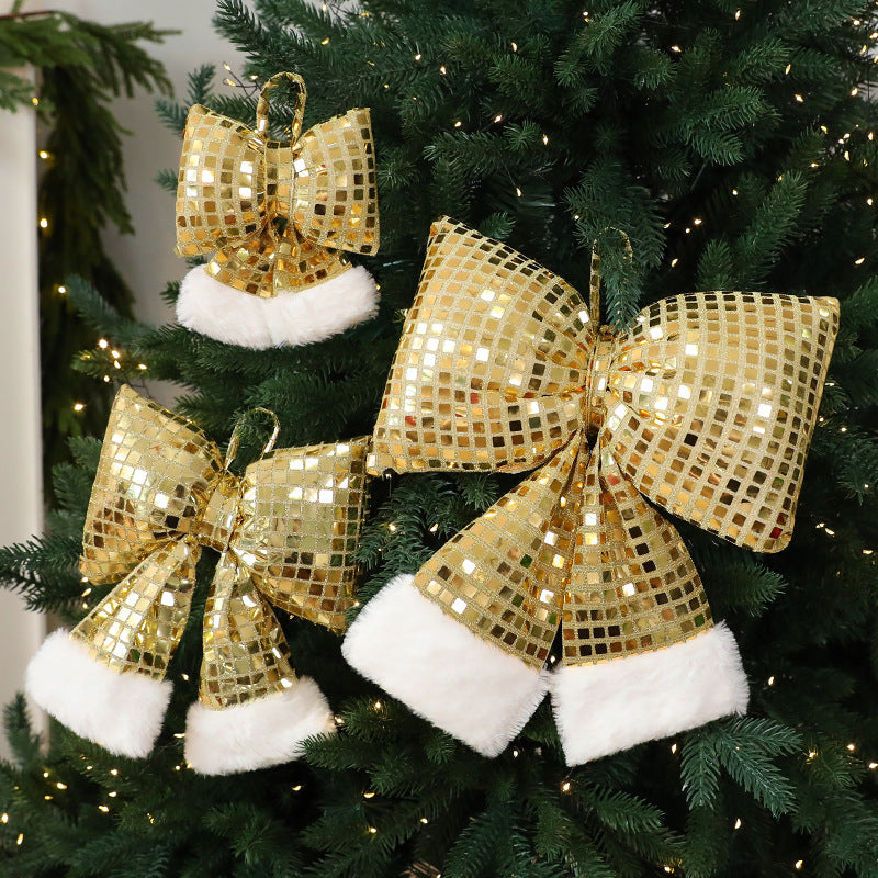 Mirror Bow Christmas Tree Decoration-6