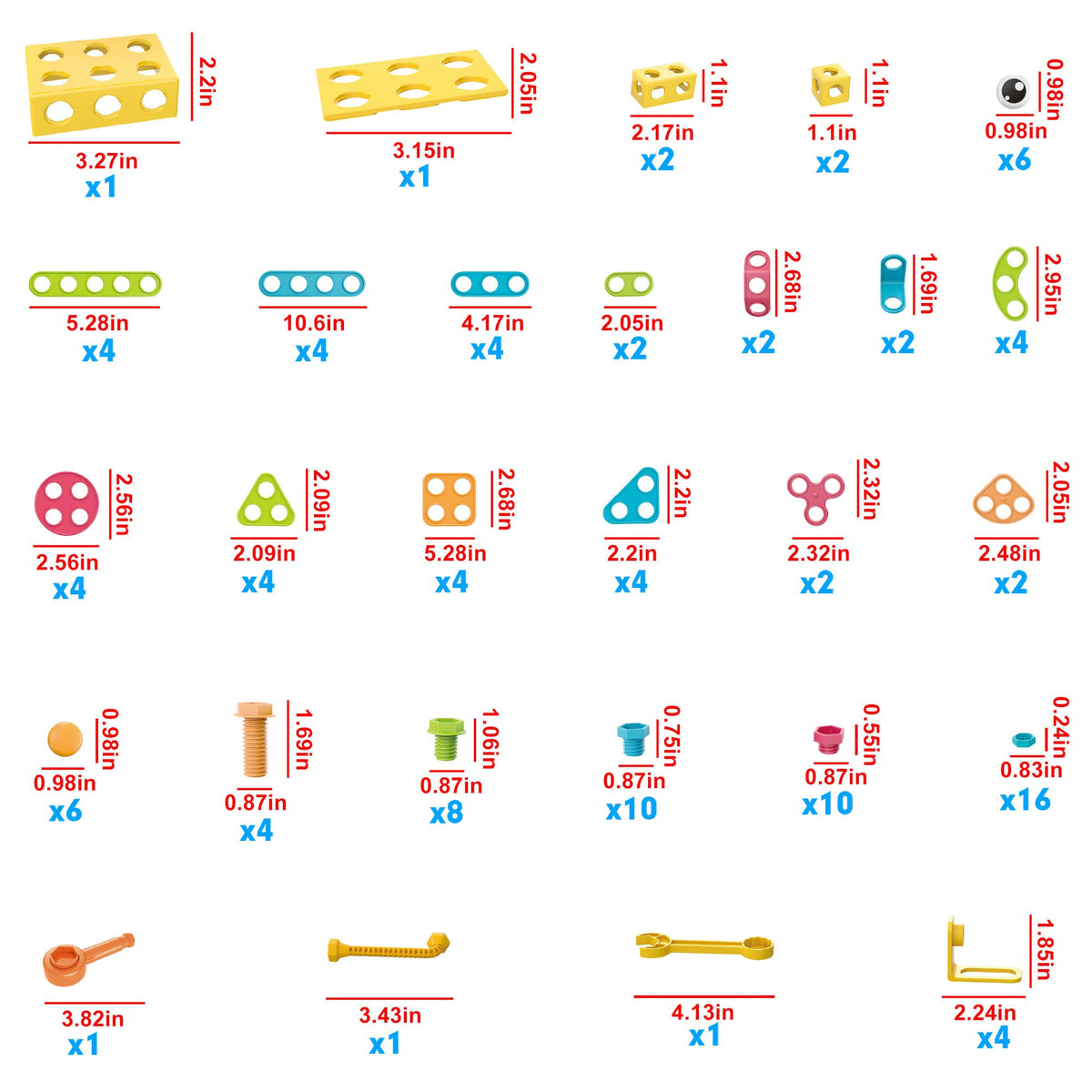 PicassoTiles - PicassoTiles 115pc Engineering Construction Set - Ages 3+-3