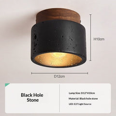 Japanese Style Trendy Yellow Cave Style Ceiling Light For Home Use-11