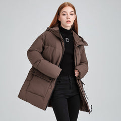Women's Versatile Hooded Cotton-Padded Jacket-7