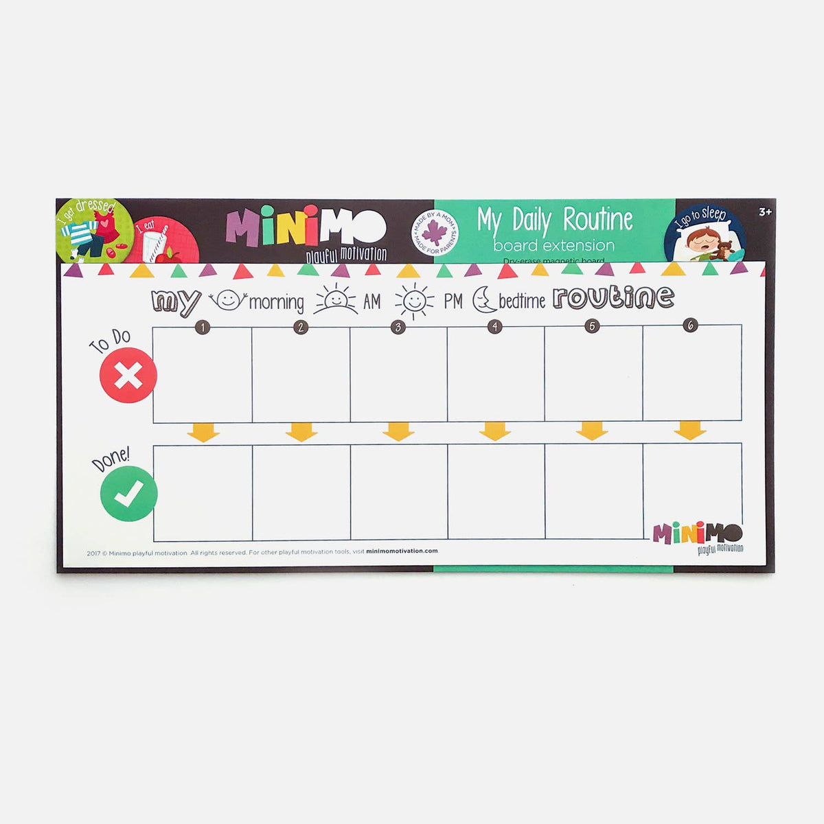 Minimo Playful Motivation - My Daily Routine board extension - Canadian Brand - Ages 3+-1