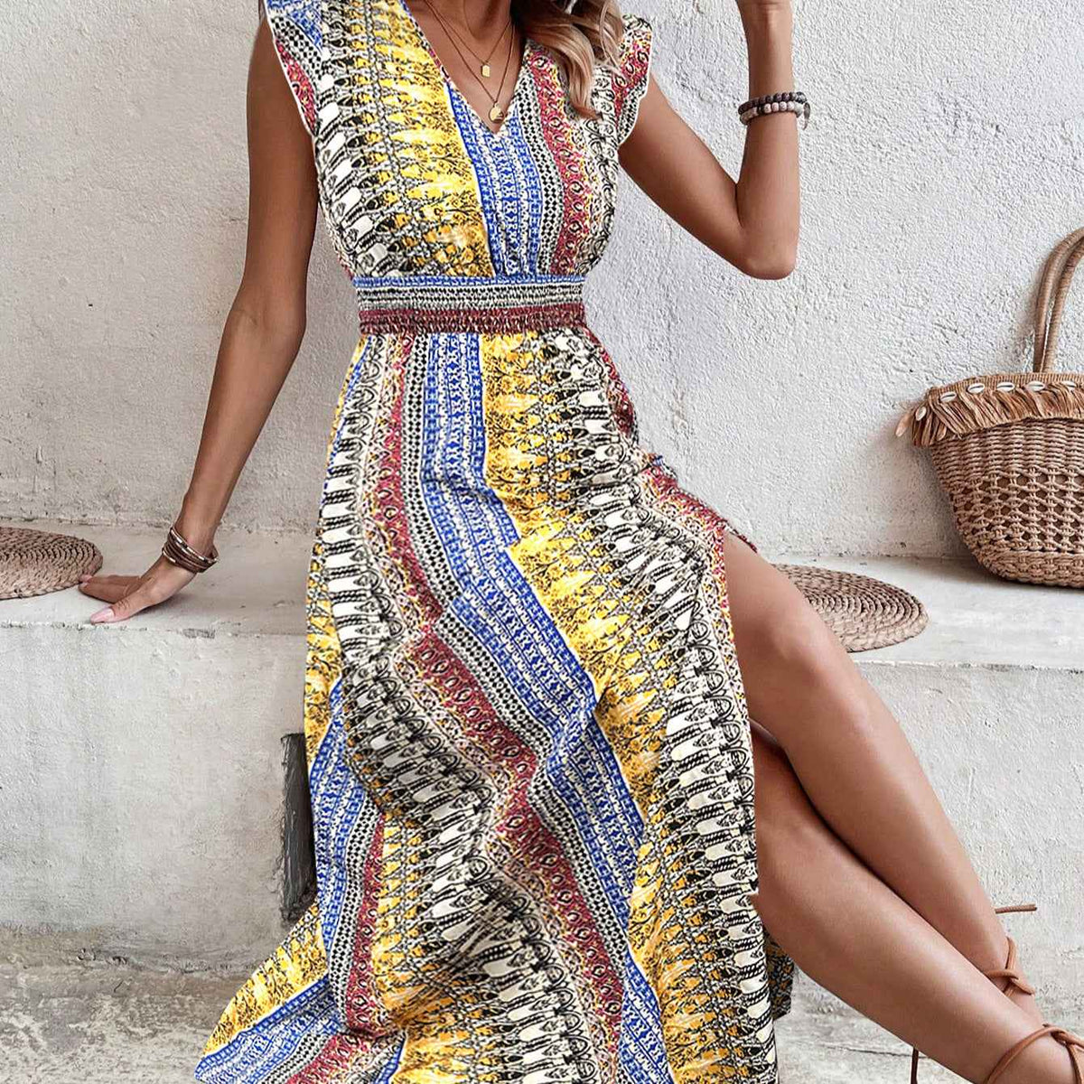 Women’s Casual Slim-Fit Split Dress – Stylish Fitted Midi Dress for Everyday & Evening Wear-2