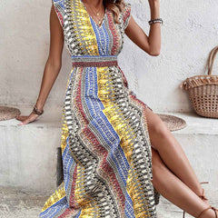 Women’s Casual Slim-Fit Split Dress – Stylish Fitted Midi Dress for Everyday & Evening Wear-2