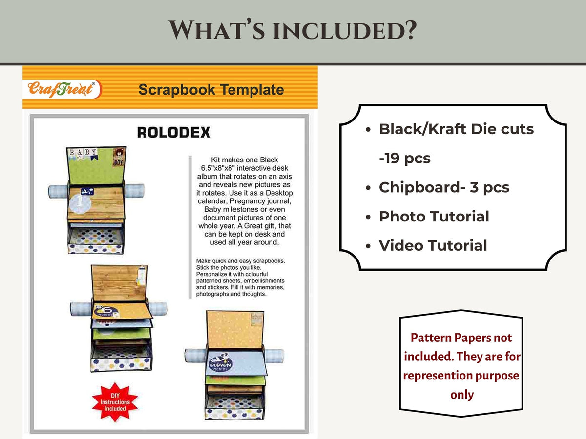 CrafTreat Scrapbook Blanks - Rolodex - Black Color-3