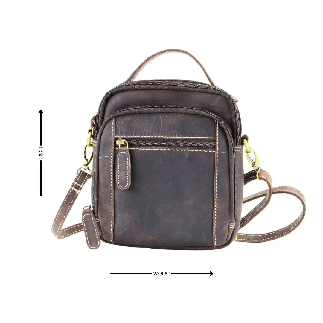 Hunter Leather Bag with Top Handle-8