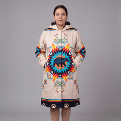 Courage bear Long Coat (white)-3
