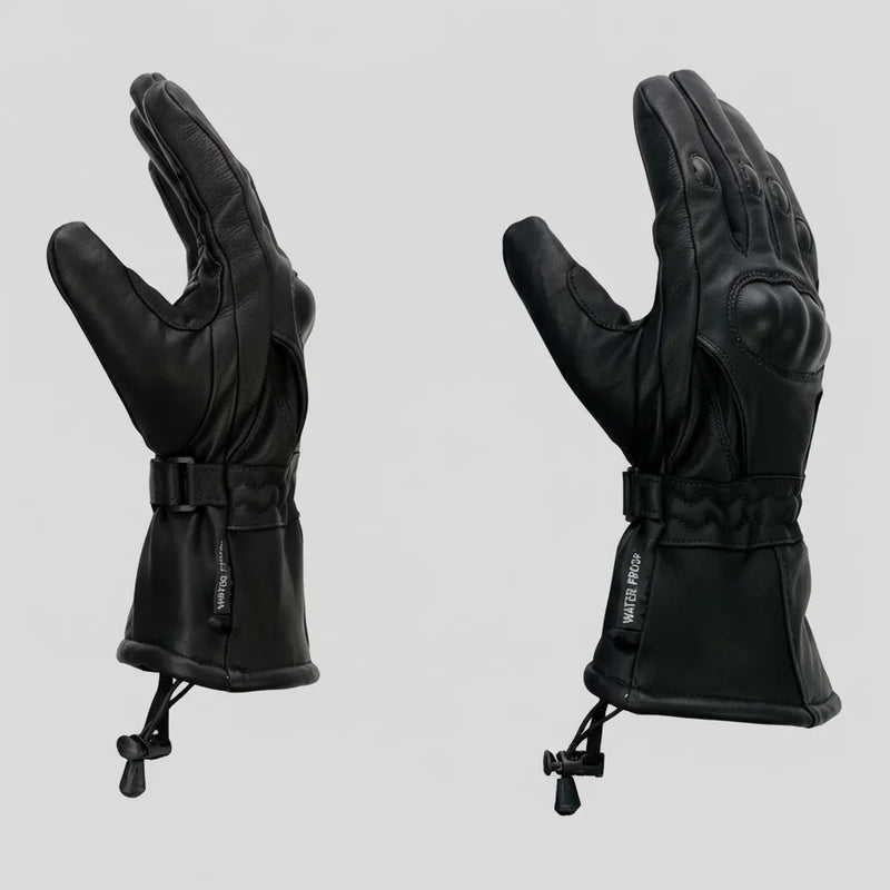 Open Road Men's Armored Gauntlet Leather Motorcycle Gloves-2