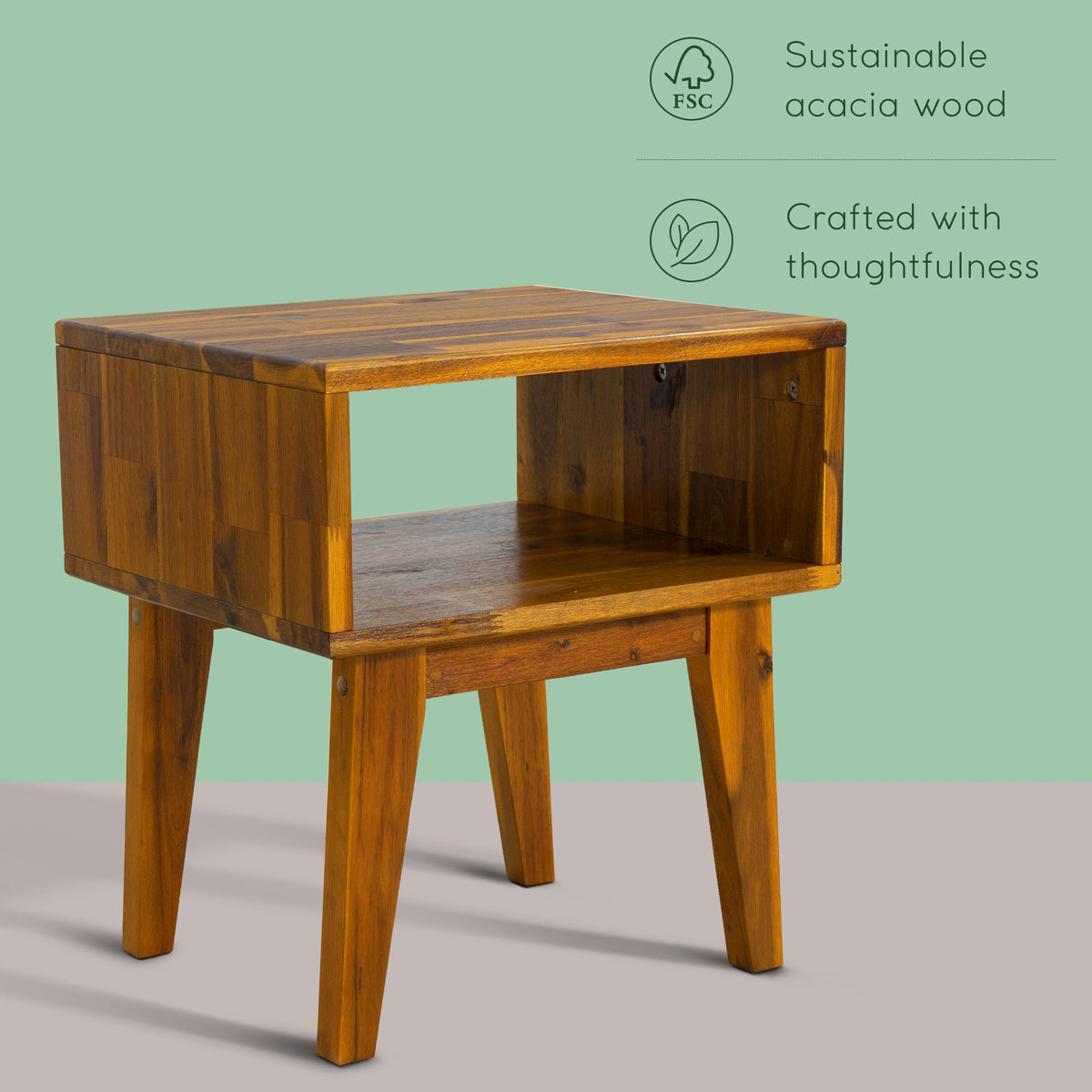 Mesita de Noche de Madera Maciza Serena-20