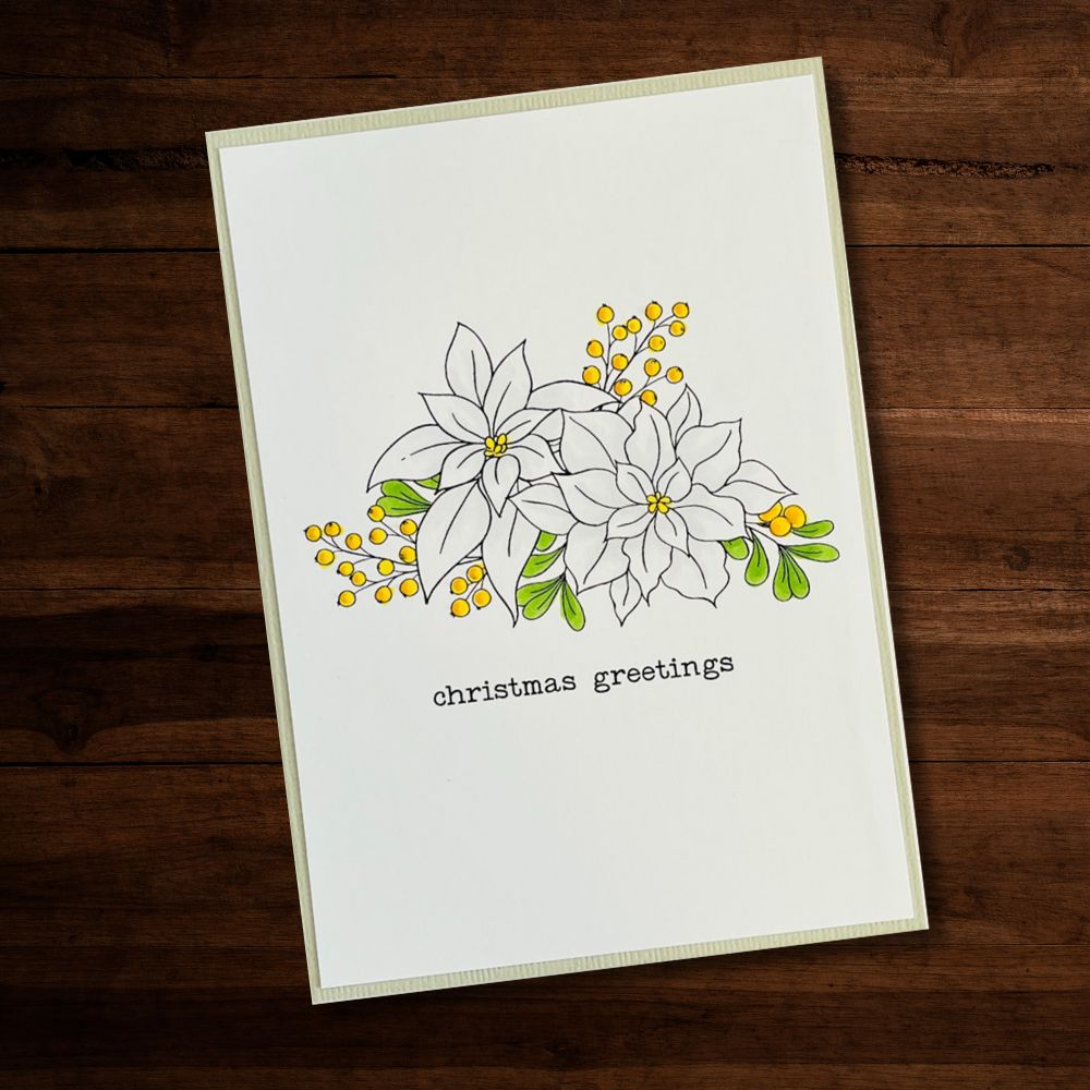 Poinsettia Bouquet Clear Stamp Set 30306-3