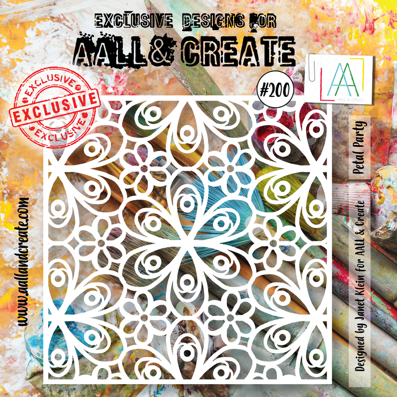 AALL and Create #200 – Pochoir 15x15cm – Petal Party-1