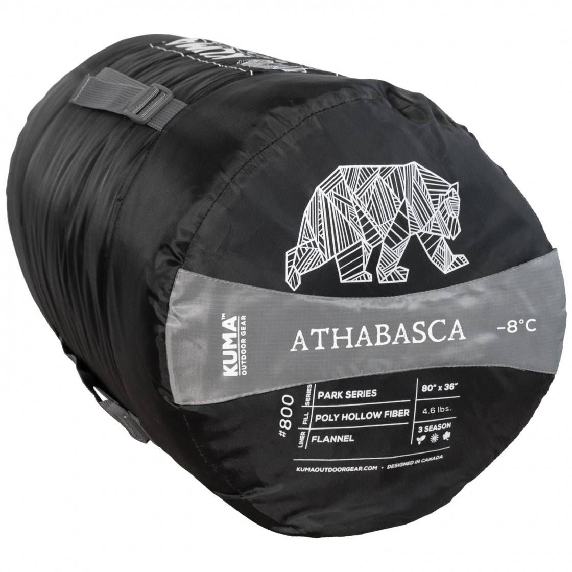Athabasca Sleeping Bag #800 - Black/Red-2