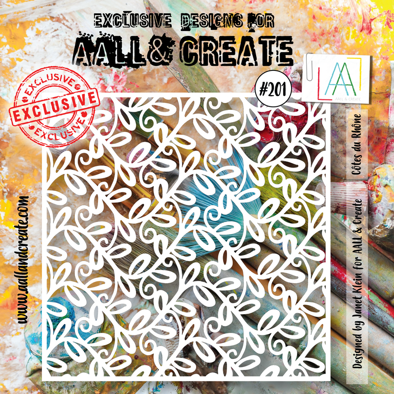 AALL and Create #201 - 6"x6" Stencil - Côtes du Rhône-1