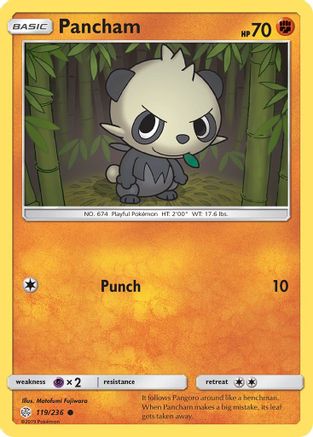 Pancham 119/236 - SM  Cosmic Eclipse Reverse Holofoil-1