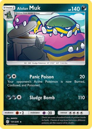 Alolan Muk 131/236 - SM  Cosmic Eclipse Reverse Holofoil-1