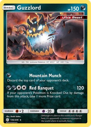 Guzzlord 136/236 - SM  Cosmic Eclipse Holofoil-1