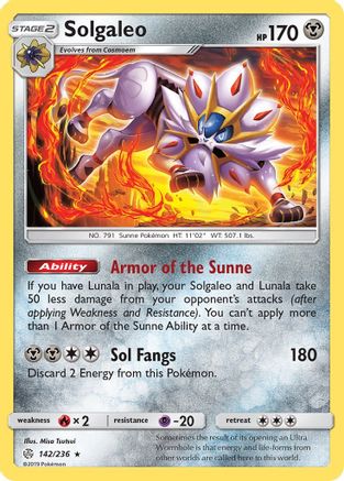 Solgaleo 142/236 - SM  Cosmic Eclipse Reverse Holofoil-1