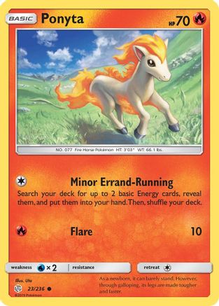 Ponyta 23/236 - SM  Cosmic Eclipse Reverse Holofoil-1