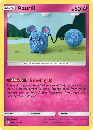 Azurill 146/236 - SM  Cosmic Eclipse Reverse Holofoil-1