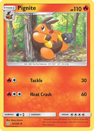 Pignite 32/236 - SM  Cosmic Eclipse Reverse Holofoil-1